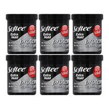 Softee Extra Hold Protein Styling Gel, 8oz 227g Pack of 6