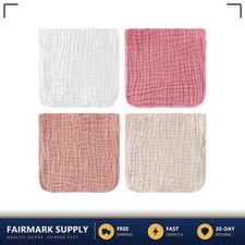 Muslin Burp Cloths 4 Pack 100 Cotton 10x20 Inch Newborn Washcloths