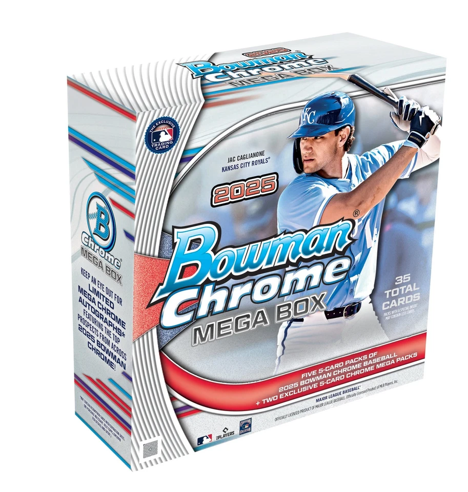 2025 BOWMAN CHROME MEGA BOX (35 cards) MLB Baseball Brand New QTY SHIPS ASAP