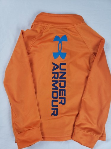 Underarmour Size 4 Toddler/ Kids Zipup Jacket Color Orange And Blue - Picture 6 of 6