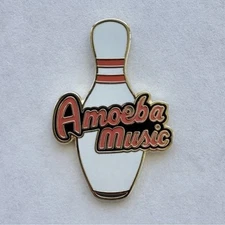 Amoeba Music Enamel Pin Button Badge San Francisco Bowling Alley Record Store
