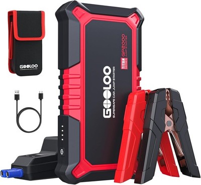 GOOLOO GP2000 2000A 12V Tragbare Auto Starthilfe Batterie Pack Ladegerät