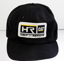 Vintage Tonkin CAT Caterpillar Holt - Refakis Patch Black Trucker Hat USA Made