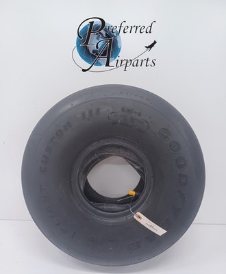 Used Goodyear Flight Custom III Tire, 6.00x6 8 ply, p/n 606C86-6, Includes Tube
