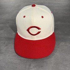 Vintage Cincinnati Reds Hat New Era Cap 7 MLB Pro Model White 90s Wool USA Made