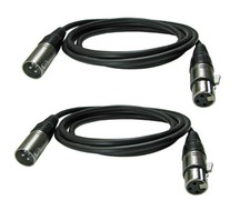 2 Premium PLOYNK audio 50 FT XLR 3-Pin Microphone Male to Female EXTENSION Cable