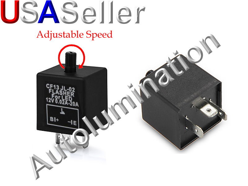 3 Pin Blade CF13JL-02 Adjustable Electronic Flasher Relay 3 Pin Blade CF13JL-02 Adjustable Electronic Flasher Relay