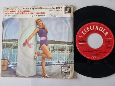 Nora Nova - Du bist so lieb, wenn du lächelst, Chéri 7'' Vinyl Germany