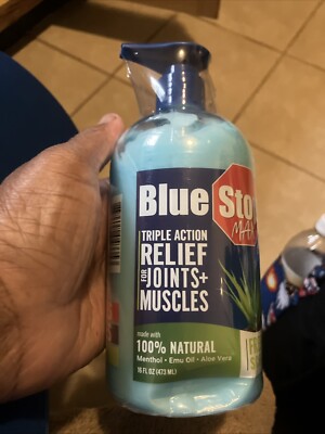 Blue Stop Max Triple Action Relief Emu Oil Gel Joint & Muscle Pain 16 fl oz NEW