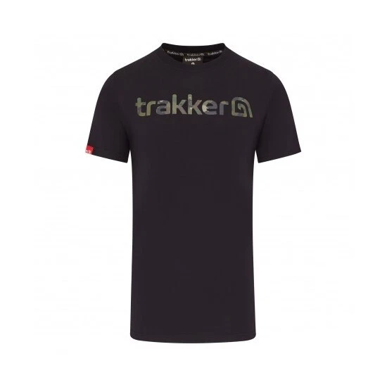 Camiseta Trakker CR Logo Negra Camuflaje Carpa Pesca Ropa - Todas las Tallas