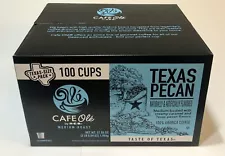 HEB 2lb 5oz K-Cup Pods Box Texas Pecan CAFE Ole’ by H-E-B Medium Roast 100/Box