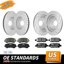 Front Rear Brake Rotors + Ceramic Brake Pads For Nissan Rogue Sport Qashqai