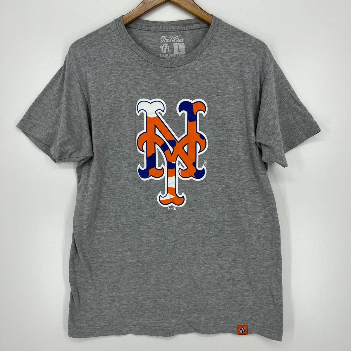 The 7 Line T-Shirt Men's L Gray New York Mets Baseball MLB T7L