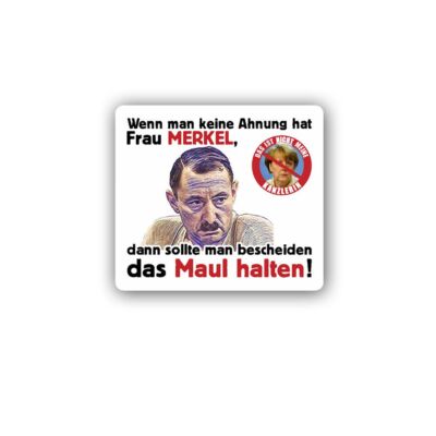 Alfred Tetzlaff Merkel Shut Up Protest Demo Sticker/Decal 6x7cm A3911