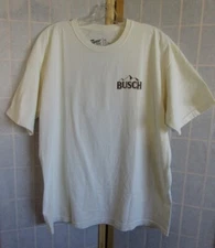 NWT Anheuser-Busch Logo Beige 100% Cotton Short Sleeve T-Shirt Men's Size XL