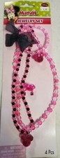 4pc Disney Minnie Mouse Jewelry Set Halloween Costume Ring Necklace Bracelet Bow