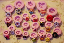 Stampi gomma siliconica set forme ciambella - lotto 22pz - fimo cernit formine