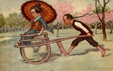 E. COLOMBO - Scene di Vita Orientale,  Scenes of Oriental Life - Ombrello - #480