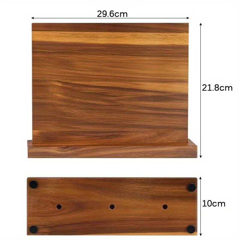 1pcs Double-sided Wooden Magnetic Universal Knife Block Knife Holder No Drilling - Image 2 of 4