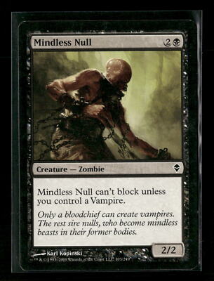 Mindless Null Zendikar #103 Magic The Gathering MTG