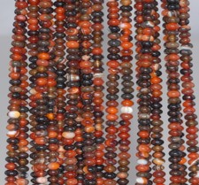 4X2MM BROWN AGATE GEMSTONE RONDELLE LOOSE BEADS 15"