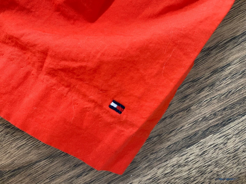 Tommy Hilfiger Vestido Chevron Tejido Naranja Oscuro Sin Mangas Talla 3T Niñas Pequeñas Foto 2 de 4