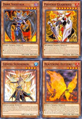 Yugioh Gemini Summoner + Phoenix Gearfried + Blazewing Butterfly +