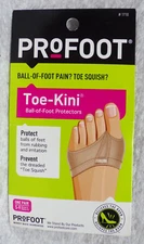 PROFOOT TOE-KINI BALL OF FOOT PROTECTORS 1 PAIR 5-9 NARROW TO MEDIUM NEW IN PACK