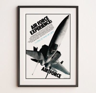 Poster USAF F15 Air Force Vintage Werbung - 50x70 cm / 18'' x 24''