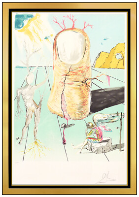 Salvador Dali The Thumb Hand Signed Color Lithograph Surreal