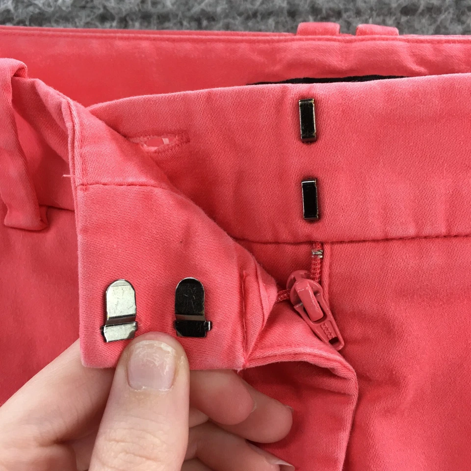 Mossimo Stretch Shorts Womens 6 Coral Denim Zip Fly Hook And Eye Cuffed Casual - Image 3 of 4