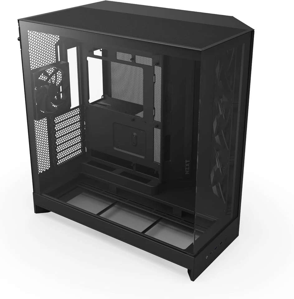 Nzxt H9 Flow 2025 Mid-Tower PC Case - 4 Pre-Installed Fans & Optimal Airflow - Image 3 of 4
