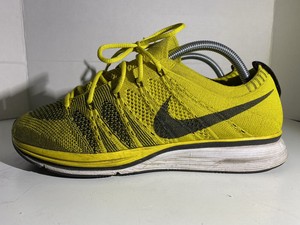yellow flyknit trainer