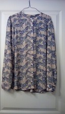 J.Crew Women's Small Long Sleeve Zebra Leopard Print Button Up Blouse     A2