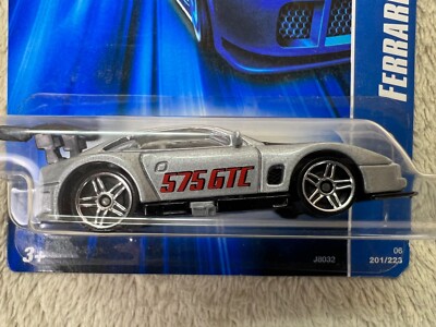 Hot Wheels Ferrari Racer 575 GTC（シルバー） 🇮🇹🇮🇹🇮🇹Hot WheelsAll Stars FERRARI 575 GTC Silver 2007 HW21