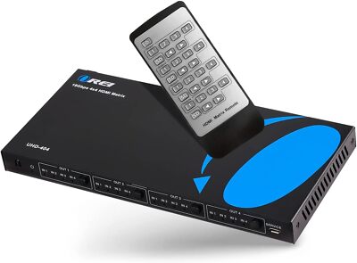 OREI 4x4 HDMI 4K Matrix Switch Splitter 4-In 4-Out UltraHD 4K@60Hz & Remote