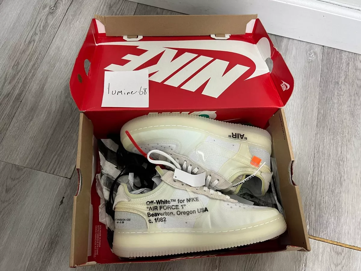 Size 8 - Nike Air Force 1 Low x OFF-WHITE The Ten 2017 - White/Sail