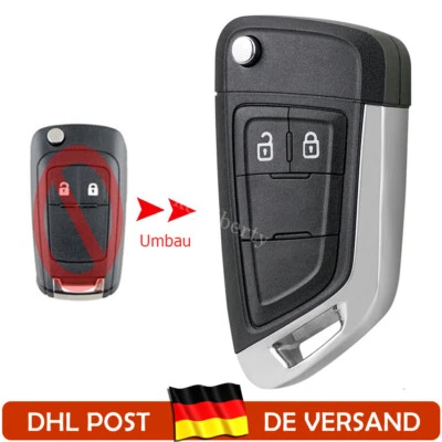 2 Tasten Klapp Schlüssel Gehäuse für OPEL INSIGNIA A ASTRA J CASCADA CORSA MOKKA