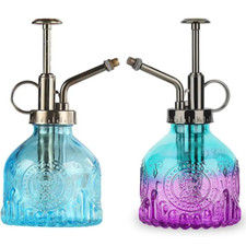 Vintage Style Plant Mister 200ml - Blue Glass Watering Spray Bottle - Leak-Proof