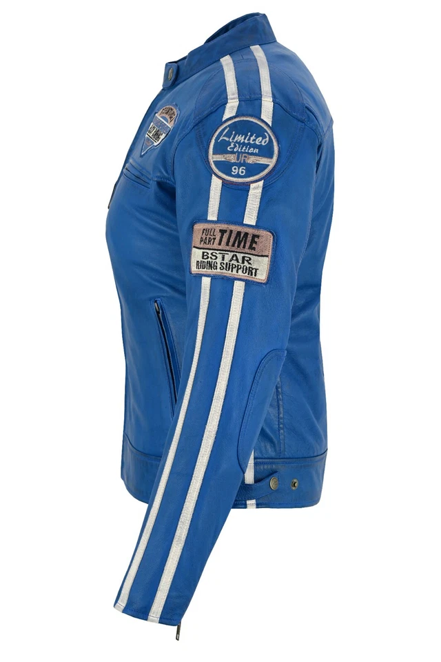 Chaqueta Para Mujer, Chaqueta Motorista, Chaqueta Custom, Rosa, Vintage, Rocker - Imagen 2 de 4