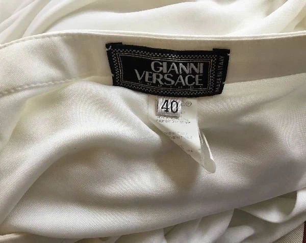 ABITO DA CINTURA GIANNI VERSACE CON SCOLLO IN PELLE TAGLIA 40