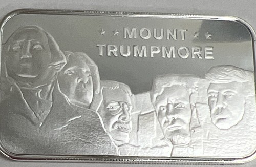 MOUNT TRUMPMORE - Presidente Donald Trump - lingotto argento fino 1 oncia .999 - Foto 5 di 6
