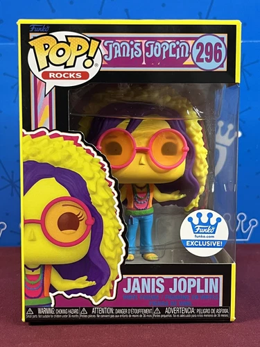 Funko Pop Rocks Janis Joplin Black Light Funko Shop Exclusive 296