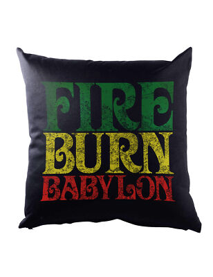 Fire Burn Babylon Dekokissen Rasta Irie Ska Reggae Jamaica Africa Rastafari