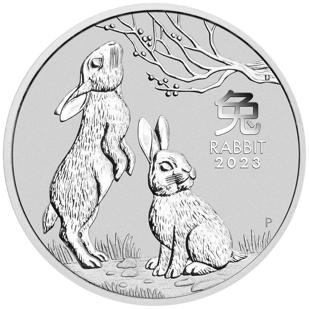 Silbermünze 1kg Jahr des Hasen Lunar III. (4.) 2023 - Australien - ST