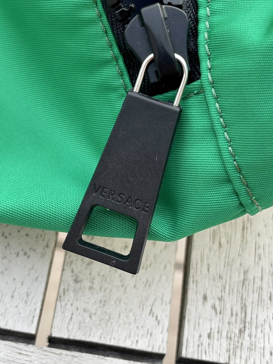 $900 Versace Small Bright Green Nylon Medusa Belt Bag Waist $900 Versace Small Bright Green Nylon Medusa Belt Bag Waist