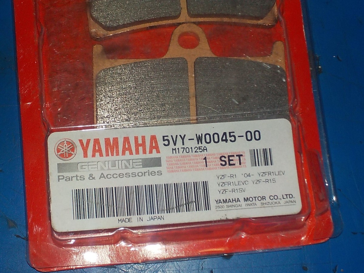 Yamaha 04/06 r1/yzf brake pads OEM NOS 5VY-W0045-00-00 | eBay