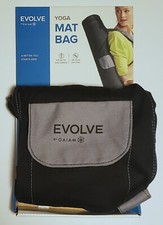 Evolve by Gaiam Black Yoga Mat Bag Exercise Meditation FITNESS HEALTH TOTE NEW