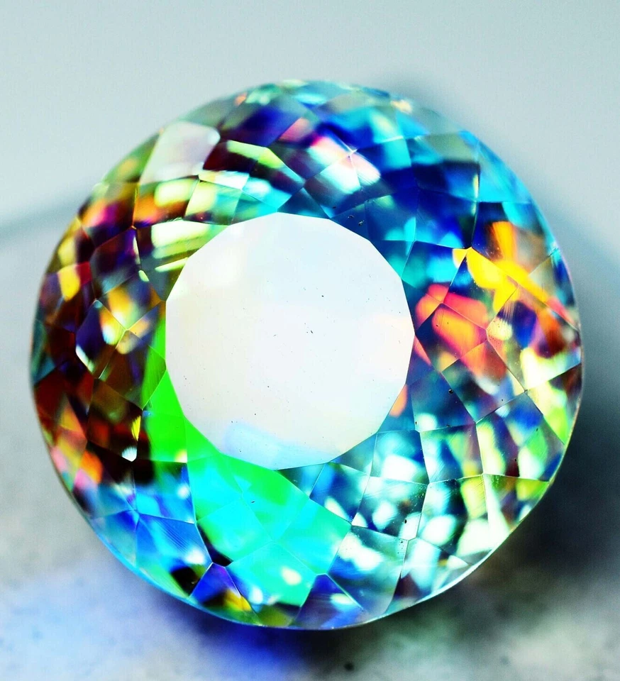AAA+ Large Mystic Topaz 249.60 Ct. Round Cut Loose Gemstone Gift For Women/Her - Image 4 of 4