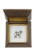 Shar Pei - Hundebrosche in Geschenkbox, elegante Anstecknadel, Reversnadel f&uuml;r A